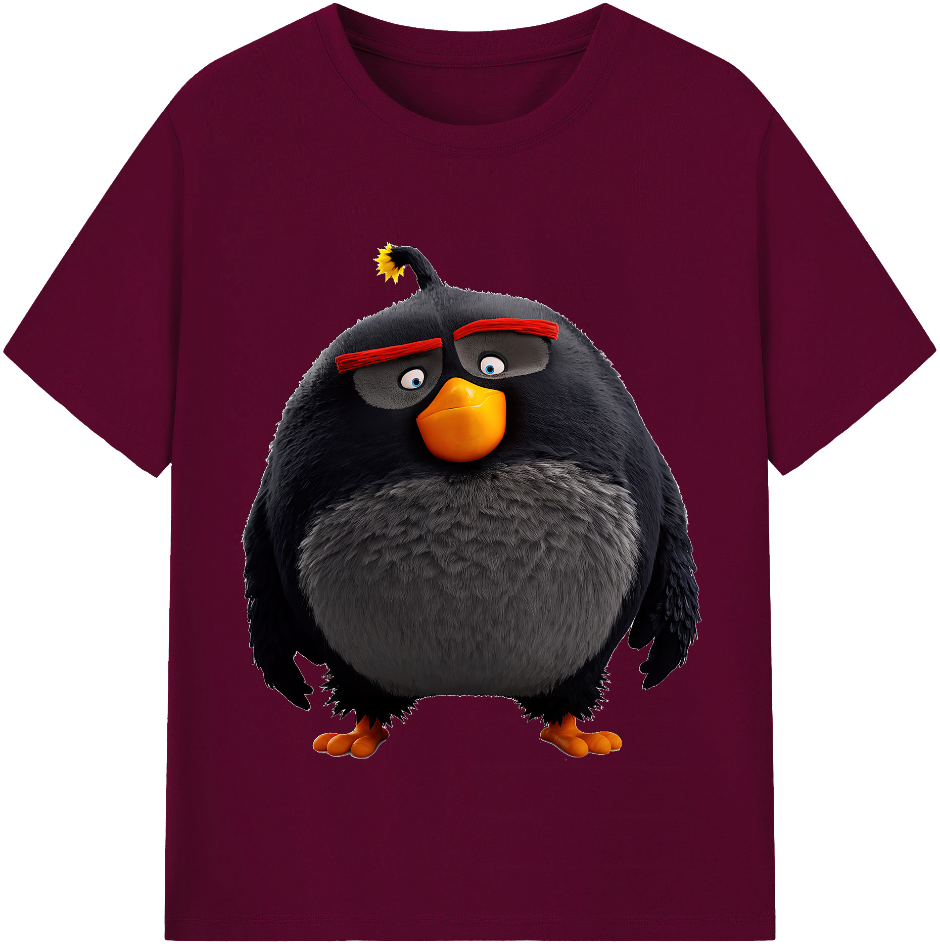 （画像用） Angry Birds アングリーバード レディースカジュアルプリントTシャツ（綿100％）